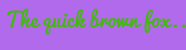Image with Font Color 44B812 and Background Color B16AEB